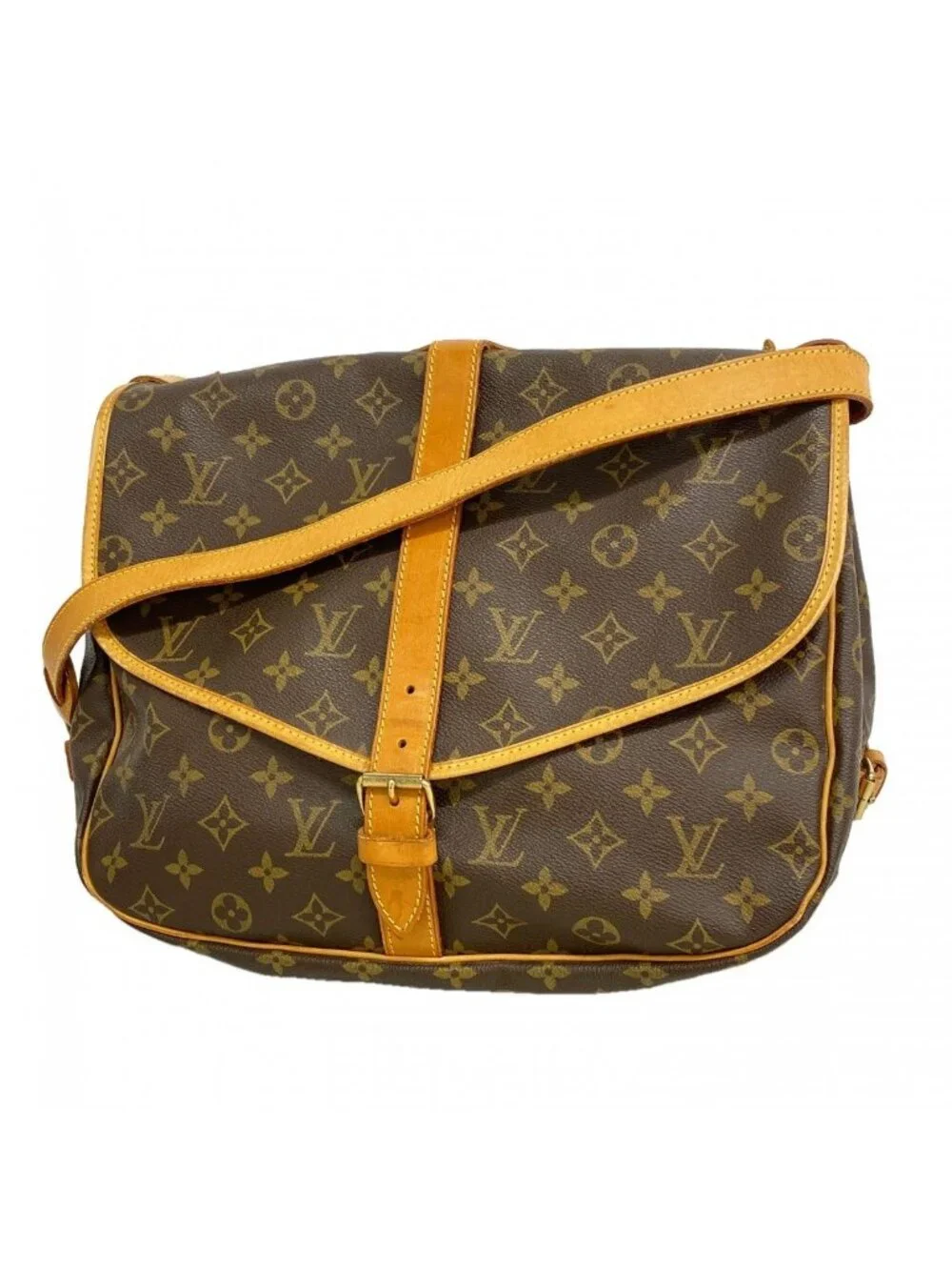 Louis Vuitton Shoulder Bag Monogram Saumur 35 Brown